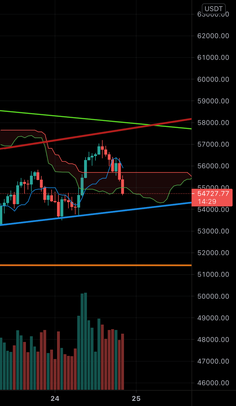 BTC Rebond sur les 54k ? pour BINANCE:BTCUSDT par JuloFuego