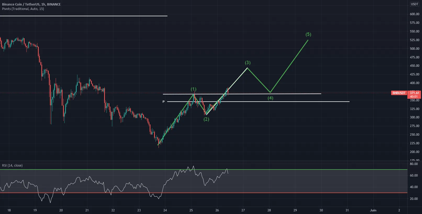 Vague d'Eliott BNB pour BINANCE:BNBUSDT par Leodagan44