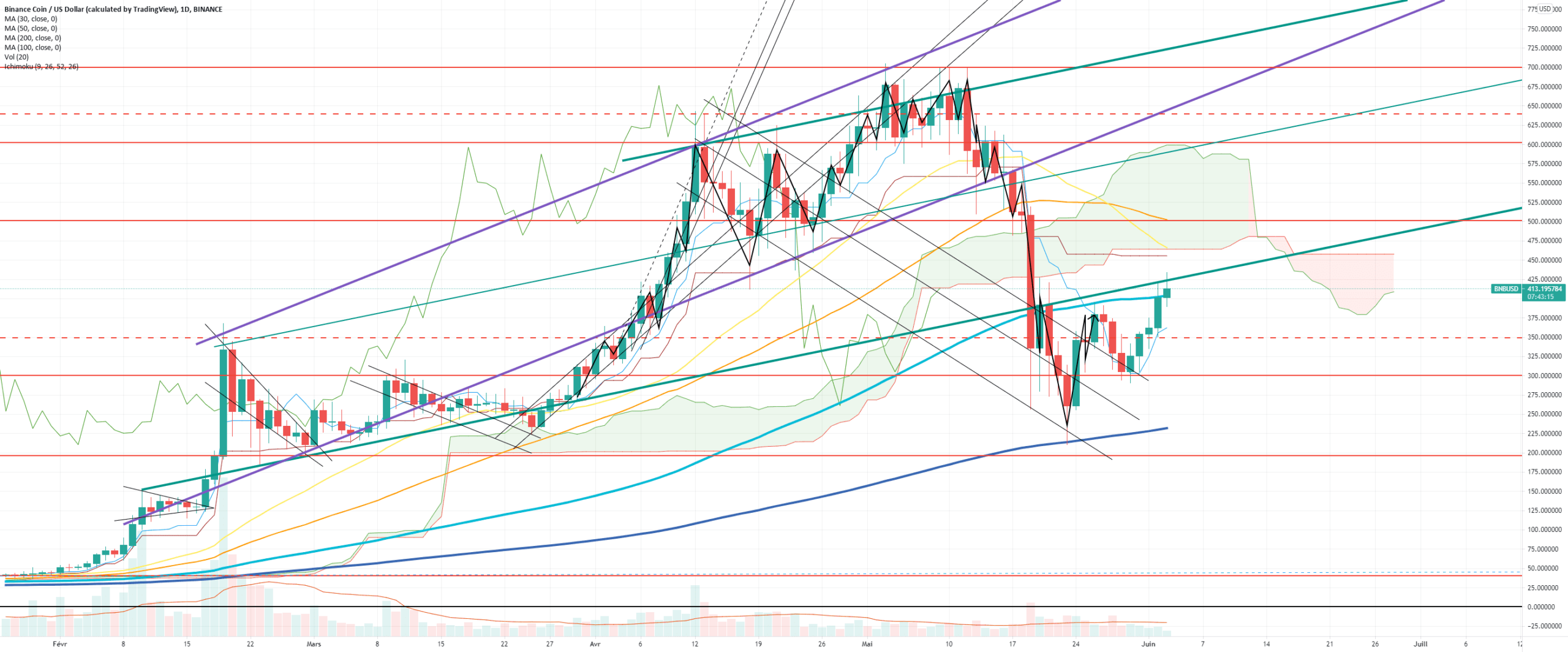 BNB/USD (Daily) pour BINANCE:BNBUSD par Damo5444