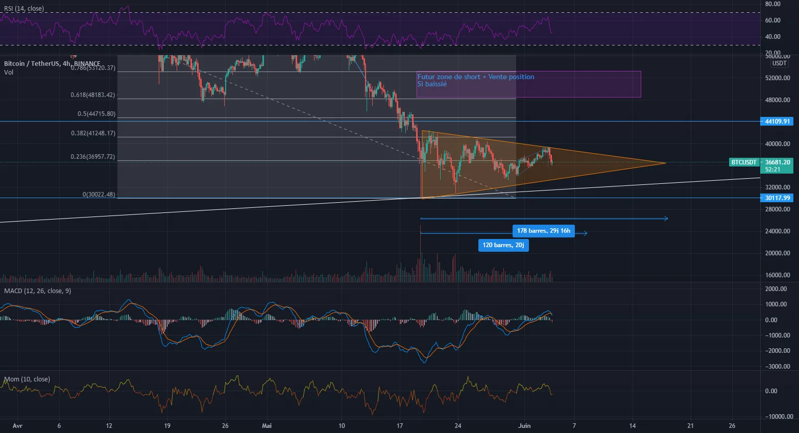 Triangle de compression 50 - 20 k BTC ? pour BINANCE:BTCUSDT par Naab07