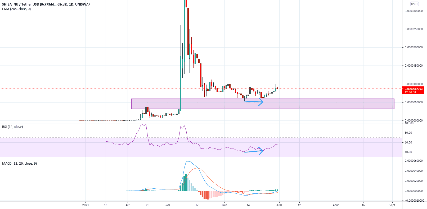 SHIBA/USD pour UNISWAP:SHIBUSDT par josephtn04