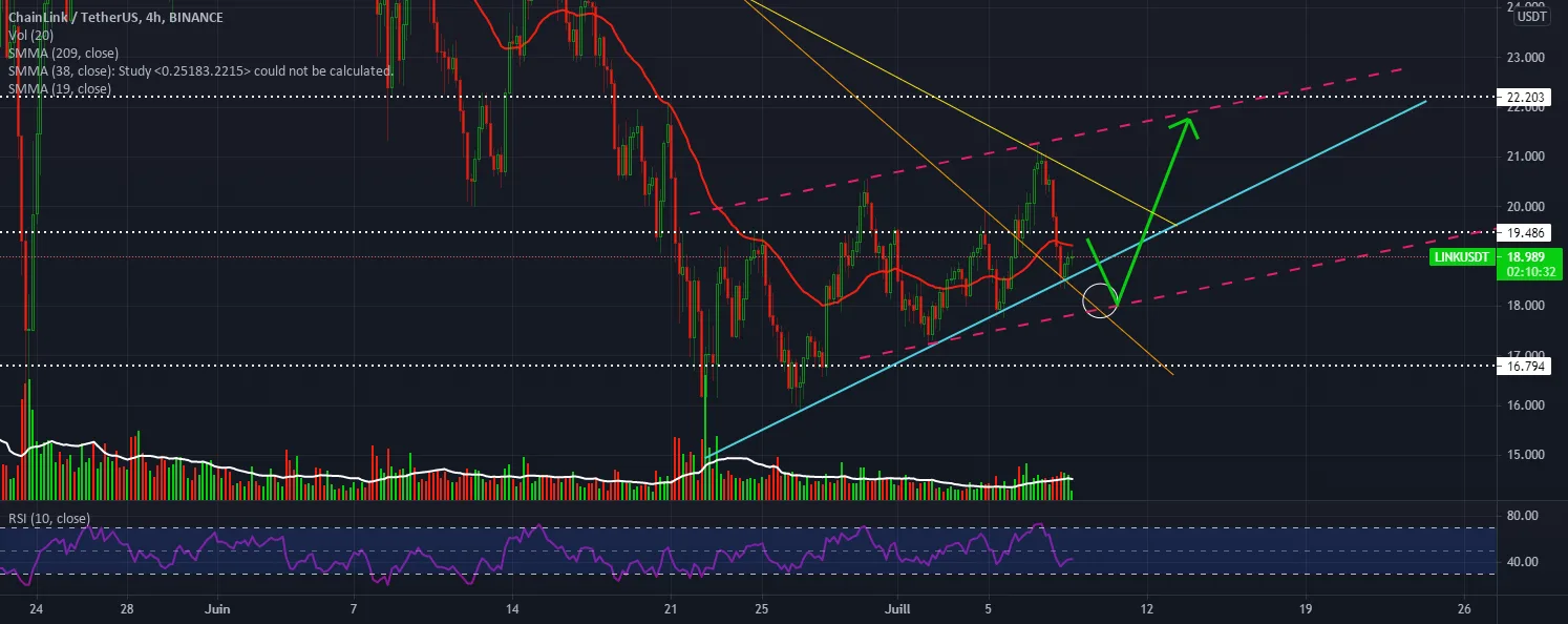 Big potential for LINK/USDT with propability of a new entry 240 pour BINANCE:LINKUSDT par stephanelibatd