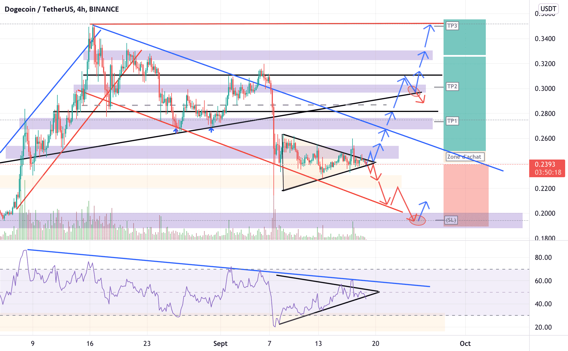 DOGE/USDT BUY en ATT de confirmation haussière pour BINANCE:DOGEUSDT par YohannTrad-Crypto