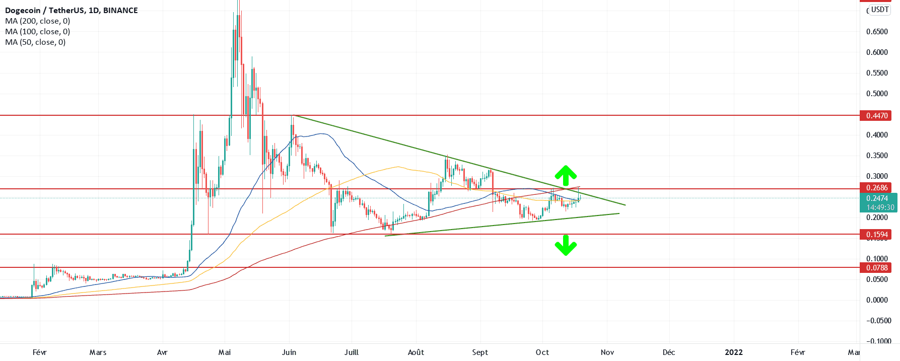 Sur la lune ou à la cave ? pour BINANCE:DOGEUSDT par maniacotrading