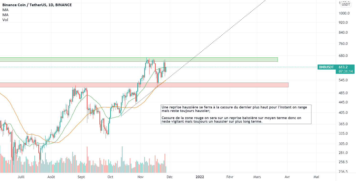 BNBUSDT Pas de panique pour l'instant just un range qui s'opère. pour BINANCE:BNBUSDT par qludela