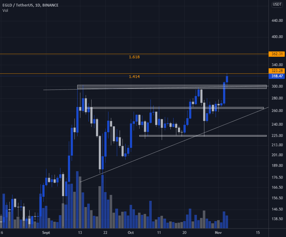 Targuet Touché EGLD pour BINANCE:EGLDUSDT par CryptoSphereAnalyse