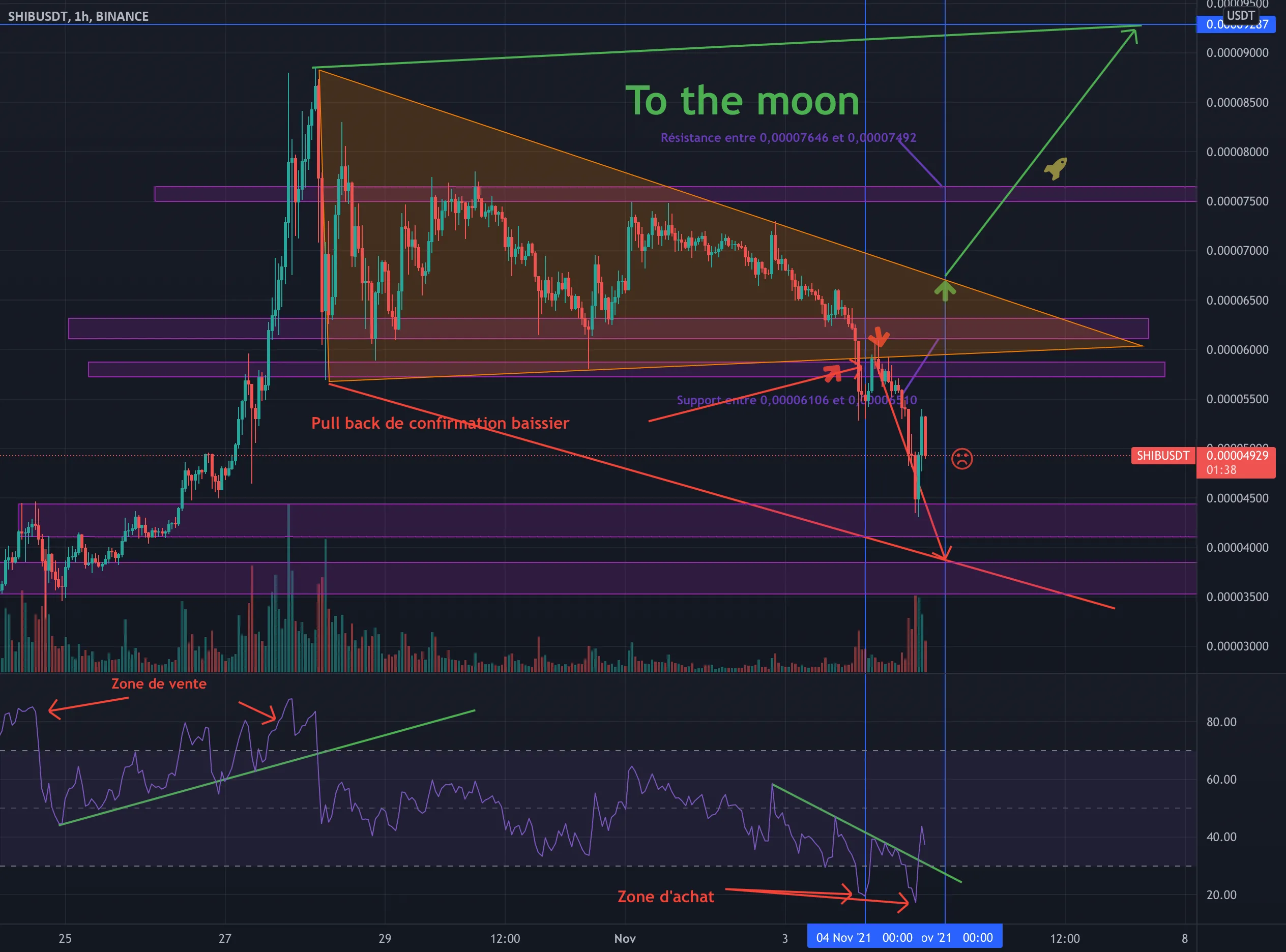 Cours SHIBUSDT 04.11.2021 pour BINANCE:SHIBUSDT par ELGRECO69220