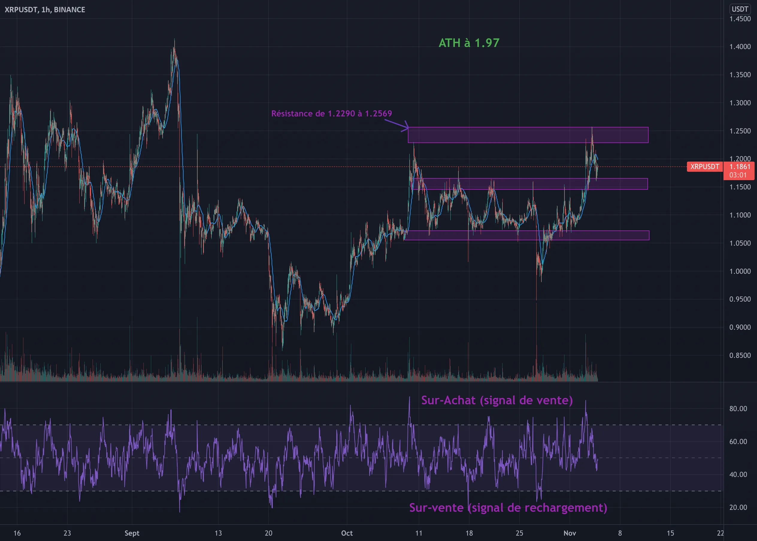 Support suivie XRP - 04.11.2021 pour BINANCE:XRPUSDT par ELGRECO69220