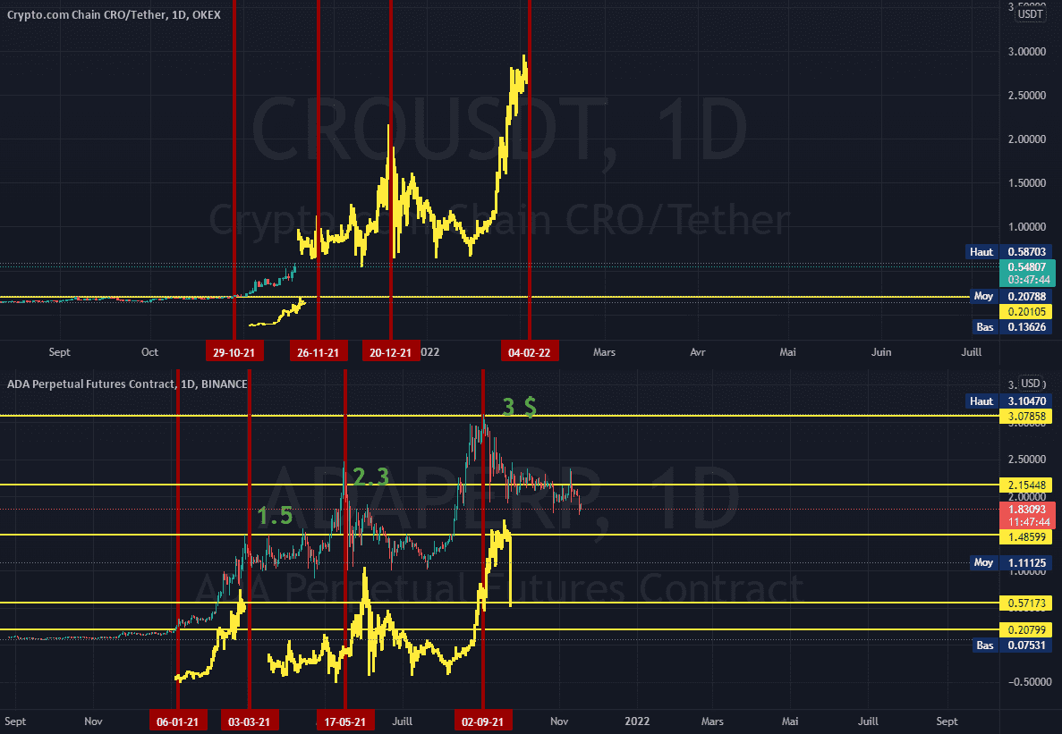 CRO à 3 $ fevrier2022 pour OKEX:CROUSDT par FinanceGeronimos