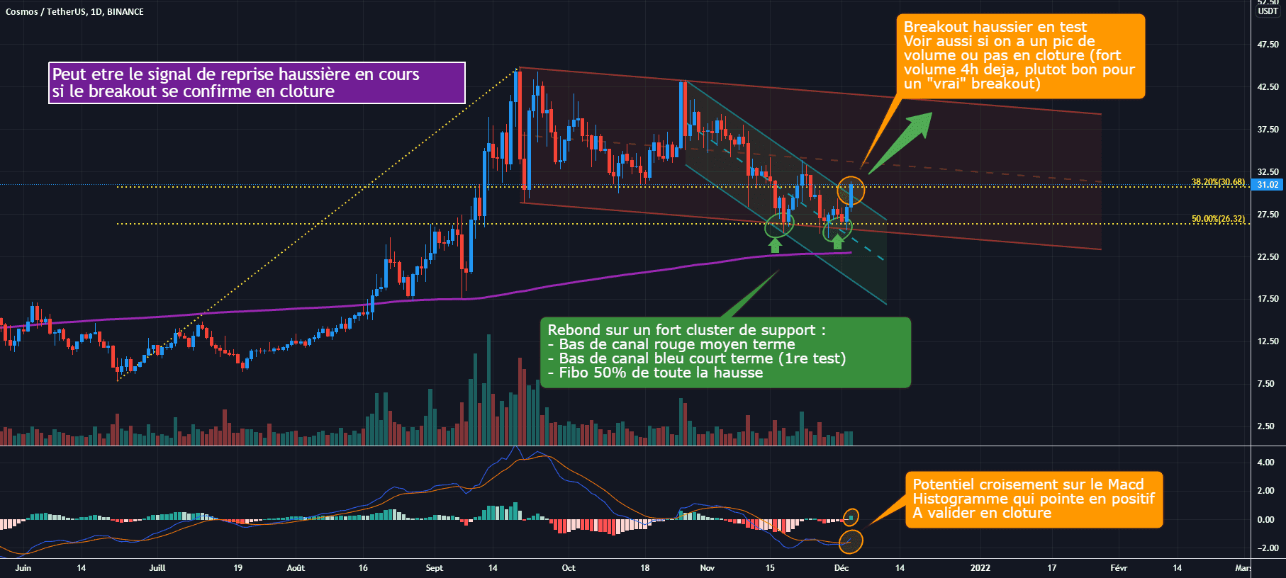 ATOM/USD Daily : Breakout en cours, possible signal de reprise pour BINANCE:ATOMUSDT par Antoine-Diabolo