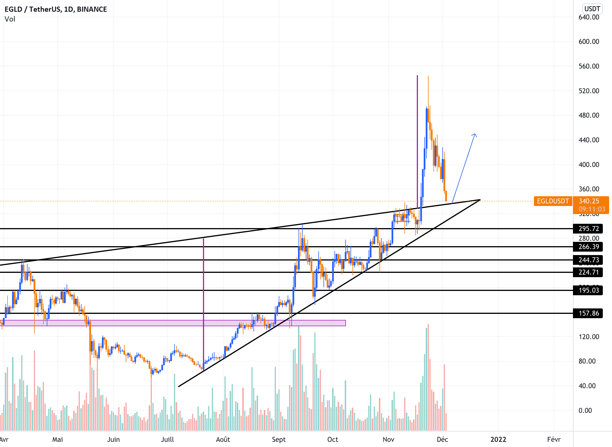 Big pullback, EGLD LONG pour BINANCE:EGLDUSDT par aks-213