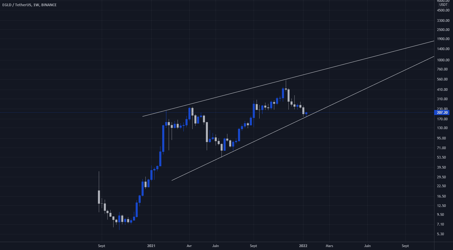 EGLD – SEMAINE – 12 Janvier 2022 pour BINANCE:EGLDUSDT par CryptoSphereAnalyse