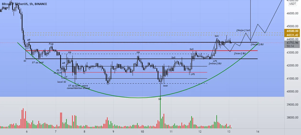 BTCUSD: Schématique d'accumulation avancée de Wyckoff détaillée. pour BINANCE:BTCUSDT par DEV972