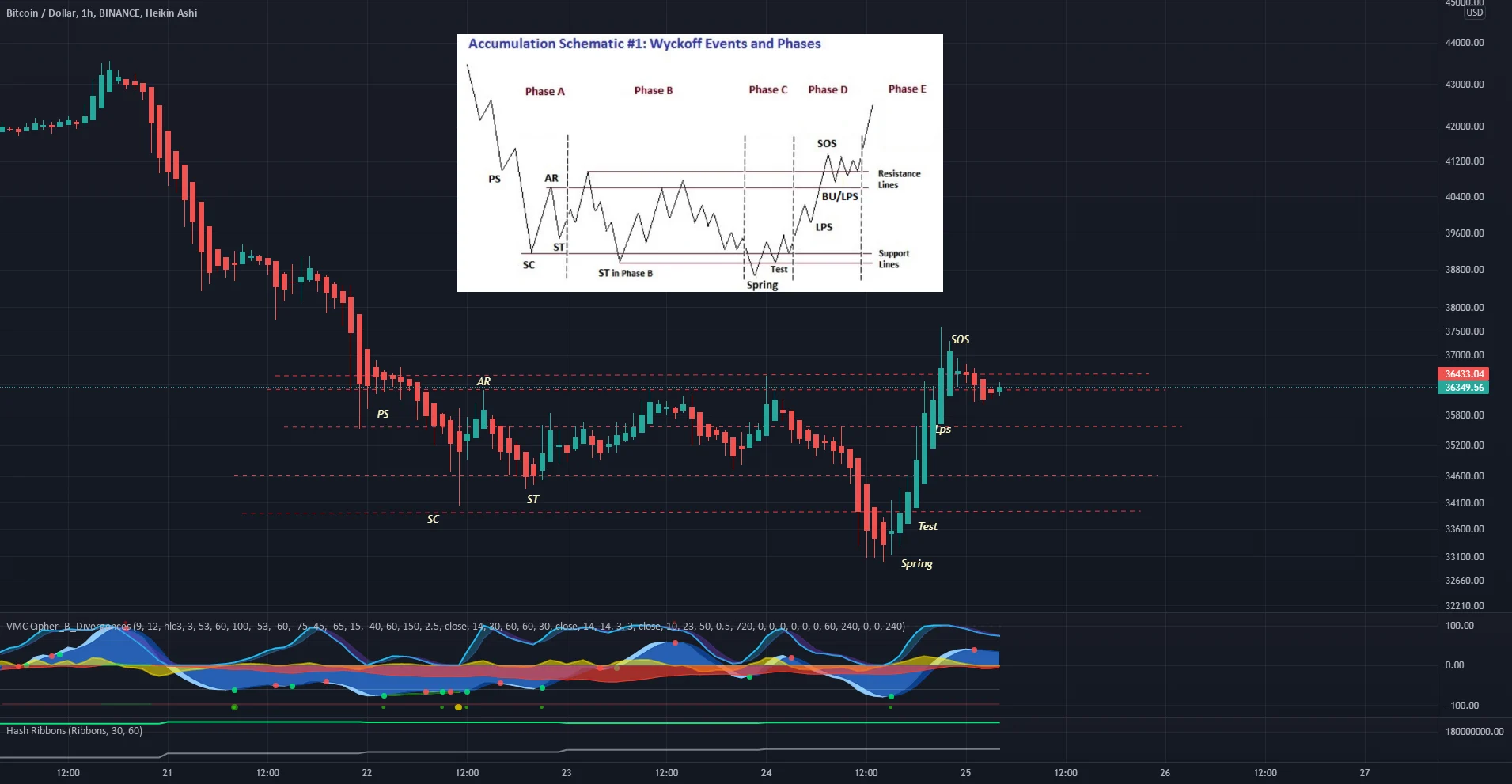 [ANALYSE] - BTC/USDT Wyckoff and W Patterns 3 -Daily et 15Mn pour BINANCE:BTCUSD par NastyDyn