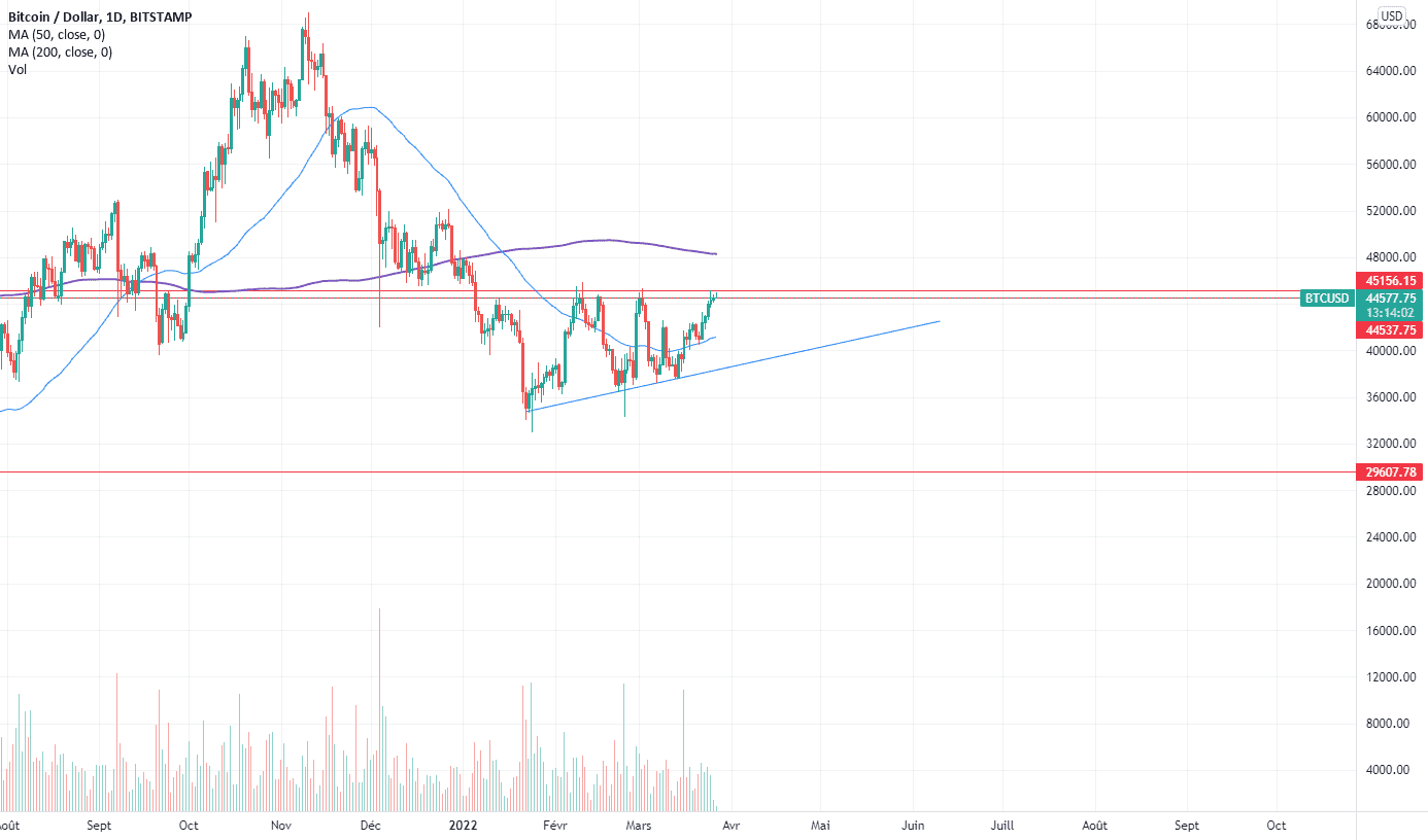 Petite hausse du BTC pour BITSTAMP:BTCUSD par Le-Pecheur